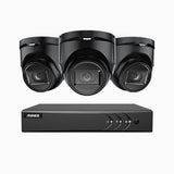 EL200 - 1080p 8 Channel Outdoor Wired Security CCTV System with 3 Cameras, 3.6 MM Lens, Smart DVR with Human & Vehicle Detection, 66 ft Infrared Night Vision, 4-in-1 Output Signal, IP67