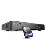 ANNKE 4CH 5MP DVR Recorder with 500G Hard Disk for CCTV Security System Support 5-in-1 Analog/TVI/AHD/CVI/CVBS & 1CH IP Cam, Smart AI Human/Vehicle Detection, Email Alert & Mobile App Remote Access