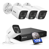 ANNKE 8CH 3K Lite Security CCTV Camera System, AI Human & Vehicle Detection, 5MP Lite Surveillance DVR 1TB Hard Drive and 4 x 1920TVL 2MP Home Security Cam Kit, Dual-light with Color Night Vision, IP67
