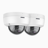 C500 - 2 Pcs 3K Super HD Outdoor PoE Security CCTV Camera, Built-in Microphone, SD Card Slot, EXIR 2.0 Night Vision, IP67, Works with Alexa