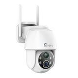 2K 3MP Outdoor Solar Powered Battery Wireless Security IP Cameras, 5200mAh Rechargeable Battery, 130° Ultra Wide Angle, Color Night Vision, Human & Vehicle Smart Detection, Two-Way Audio, IP65, Flexible Storage, No Monthly Fee, Works with Alexa & Google