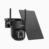 WB400 - 4MP Wireless Outdoor Wire-Free Battery Security Camera, Dual-Band WiFi, 270° Pan & 90° Tilt, 9000mAh Battery & Solar Powered, Motion Detection, Two-Way Audio