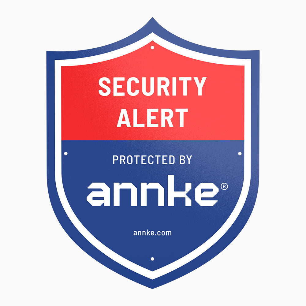 ANNKE 10" Heavy Duty 100% Aluminum Security Sign, Reflective & Fade Resistant Outdoor Surveillance Warning Sign for Home/Yard/Property Protection