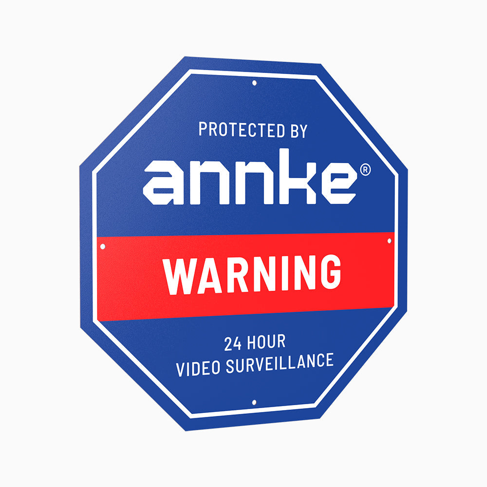 ANNKE 10" Heavy Duty 100% Aluminum Security Sign, Reflective & Fade Resistant Outdoor Surveillance Warning Sign for Home/Yard/Property Protection