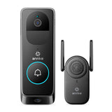 ANNKE Video Doorbell Dual Cameras with Delivery Guard 2K Full HD Wireless Video Doorbell Camera, 190° Ultra-Wide, 9000mAh Rechargeable Battery, 2-Way Audio, PIR Motion Detection, Works with Alexa
