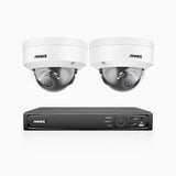 H800 - 4K 4 Channel 2 Cameras PoE Security CCTV System, Human & Vehicle Detection, Colour & IR Night Vision, Built-in Mic, RTSP Supported