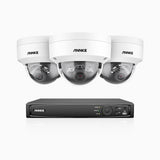 H800 - 4K 4 Channel 3 Cameras PoE Security CCTV System, Human & Vehicle Detection, Colour & IR Night Vision, Built-in Mic, RTSP Supported