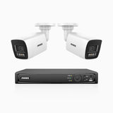 H800 - 4K 4 Channel 2 Cameras PoE Security CCTV System, Human & Vehicle Detection, Colour & IR Night Vision, Built-in Mic, RTSP Supported