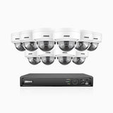 H800 - 4K 16 Channel 10 Cameras PoE Security CCTV System, Human & Vehicle Detection, Built-in Micphone, Colour & IR Night Vision, RTSP Supported