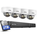 ANNKE 4K PoE Security Camera System, 8 Channel CCTV System with 2TB HDD NVR, 4x 8MP IP Camera Outdoor with Human & Vehicle Motion Detection, IK10 & IP67, Colour Night Vision, Remote Access