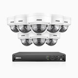 H1200 - 4K 12MP 16 Channel 8 Cameras PoE Security System, Colour & IR Night Vision, Human & Vehicle Detection, H.265+, Built-in Microphone, Max. 512 GB Local Storage, IP67