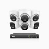 H800 - 4K 16 Channel PoE Security CCTV System with 2 Bullet & 4 Turret Cameras, Human & Vehicle Detection, Colour & IR Night Vision, Built-in Mic, RTSP Supported