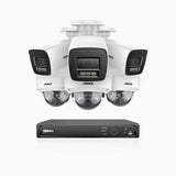 H800 - 4K 16 Channel PoE Security CCTV System with 3 Bullet & 3 Dome (IK10) Cameras, Vandal-Resistant, Human & Vehicle Detection, Colour & IR Night Vision, Built-in Mic, RTSP Supported