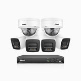 H800 - 4K 16 Channel PoE Security System with 4 Bullet & 2 Dome (IK10) Cameras, Vandal-Resistant, Human & Vehicle Detection, Colour & IR Night Vision, Built-in Mic, RTSP Supported