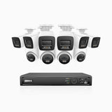 H800 - 4K 16 Channel PoE Security CCTV System with 6 Bullet & 4 Turret Cameras, Human & Vehicle Detection, Built-in Mic, Colour & IR Night Vision, RTSP Supported