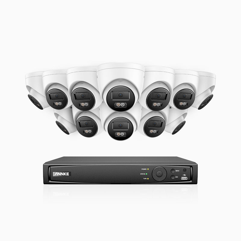 H800 - 4K 16 Channel 12 Cameras PoE Security CCTV System, Human & Vehicle Detection, Built-in Micphone, Colour & IR Night Vision, Built-in Mic, RTSP Supported