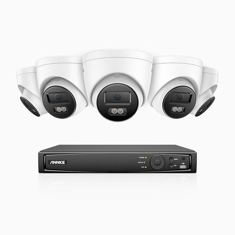 H800 - 4K 8 Channel 5 Cameras PoE Security CCTV System, Human & Vehicle Detection, Colour & IR Night Vision, Built-in Micphone, RTSP Supported