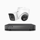 H800 - 4K 8 Channel PoE Security CCTV System with 1 Bullet & 1 Turret Cameras, Human & Vehicle Detection, Colour & IR Night Vision, Built-in Mic, RTSP Supported