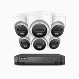 H800 - 4K 8 Channel 6 Cameras PoE Security CCTV System, Human & Vehicle Detection, Colour & IR Night Vision, Built-in Micphone, RTSP Supported