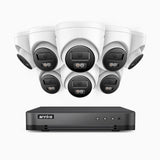 H800 - 4K 8 Channel 8 Cameras PoE Security CCTV System, Human & Vehicle Detection, EXIR 2.0 Night Vision, Built-in Micphone, RTSP Supported