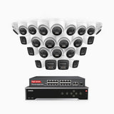 H800 - 4K 32 Channel PoE Security CCTV System with 8 Bullet & 16 Turret Cameras, Human & Vehicle Detection, Colour & IR Night Vision, Built-in Mic, RTSP Supported, 16-Port PoE Switch Included