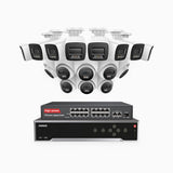 H800 - 4K 32 Channel PoE Security CCTV System with 8 Bullet & 8 Turret Cameras, Human & Vehicle Detection, Colour & IR Night Vision, Built-in Mic, RTSP Supported, 16-Port PoE Switch Included