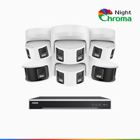 NightChroma<sup>TM</sup> NDK800 – 4K 16 Channel  PoE Security System  with 2 Bullet & 4 Turret Cameras,  f/1.0 Super Aperture, Acme Colour Night Vision,  Active Siren and Strobe, Human & Vehicle Detection,  2CH 4K Decoding Capability, Built-in Mic