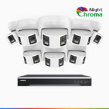 NightChroma<sup>TM</sup> NDK800 – 4K 16 Channel 8 Panoramic Dual Lens Camera PoE Security System, f/1.0 Super Aperture, Acme Colour Night Vision, Active Siren and Strobe, Human & Vehicle Detection, 2CH 4K Decoding Capability, Built-in Mic