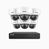 H500 - 3K Super HD 8 Channel 6 Cameras PoE Security System, Color & IR Night Vision, 3072 × 1728 @ 20fps, Smart Human & Vehicle Detection, Built-in Microphone, IP67