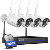 ANNKE 2K Wireless CCTV Camera System, 16CH NVR with 500GB HDD and 4X 3MP Metal Security Camera Outdoor, Color Night Vision, 24/7 Recording, 5G & 2.4G WiFii, 2-Way Audio, Human Detection, Alarm Lights