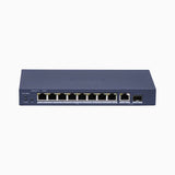 8-Port 1000Mbps PoE Gigabit Ethernet Switch, 110W PoE Power Budget, Plug & Play, Metal fanless Design, Desktop or Wall Mount, 802.3af/at Compliant