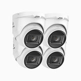 4-Pack 1080P HD Wired Security Camera, 3.6 MM Lens, 66 ft Infrared Night Vision, 4-in-1 Output Signal, IP67
