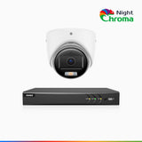 NightChroma<sup>TM</sup>  NAK500 - Updated Version, 3K 8 Channel 1 Camera TVI Security System, Acme Colour Night Vision, 2960 × 1665 Resolution, f/1.0 Aperture (0.001 Lux), Built-in Microphone, IP67