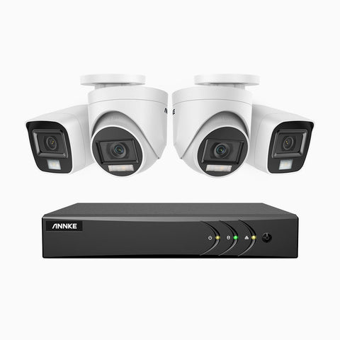 ADLK500 - 3K 8 Channel Wired Security System with 2 Bullet & 2 Turret Cameras, Colour & IR Night Vision, 3072*1728 Resolution, f/1.2 Super Aperture, 4-in-1 Output Signal, Built-in Microphone, IP67