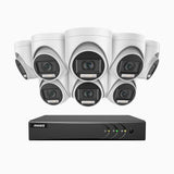 ADLK200 - 1080P 8 Channel 8 Dual Light Cameras Wired Security System, Colour & IR Night Vision, 4-in-1 Output Signal, Built-in Microphone, IP67 Weatherproof
