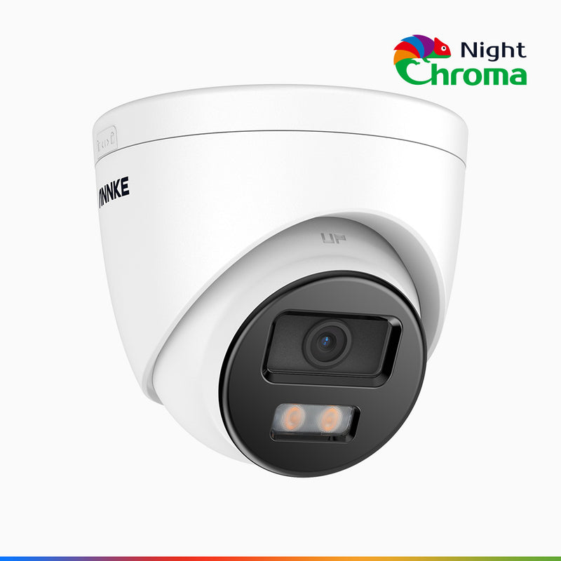 NightChroma<sup>TM</sup> NC400 – Acme Colour Night Vision PoE CCTV Camera with f/1.0 Super Aperture, 4MP Super HD, Active Alignment, Built-in Mic & SD Card Slot