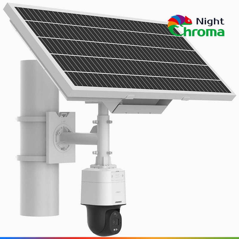 SPT400 - 4MP 4G LTE Solar-powered Security PT Camera, 340° Pan & 105° Tilt, Acme Colour Night Vision, 100% Wire-Free, 40W Solar Panel, Built-in Battery, Two-Way Audio