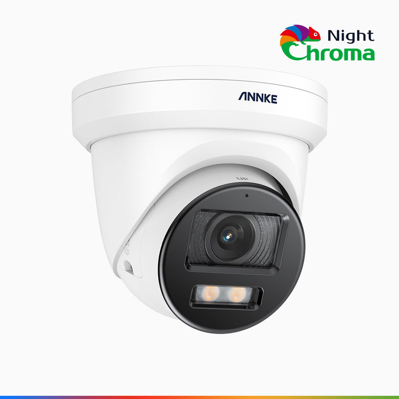 NightChroma<sup>TM</sup> NC800 – 4K Outdoor PoE Security Camera with f/1.0 Super Aperture (0.0005 Lux), Acme Colour Night Vision, Human & Vehicle Detection, Intelligent Behavior Analysis, Built-in Mic, Works with Alexa
