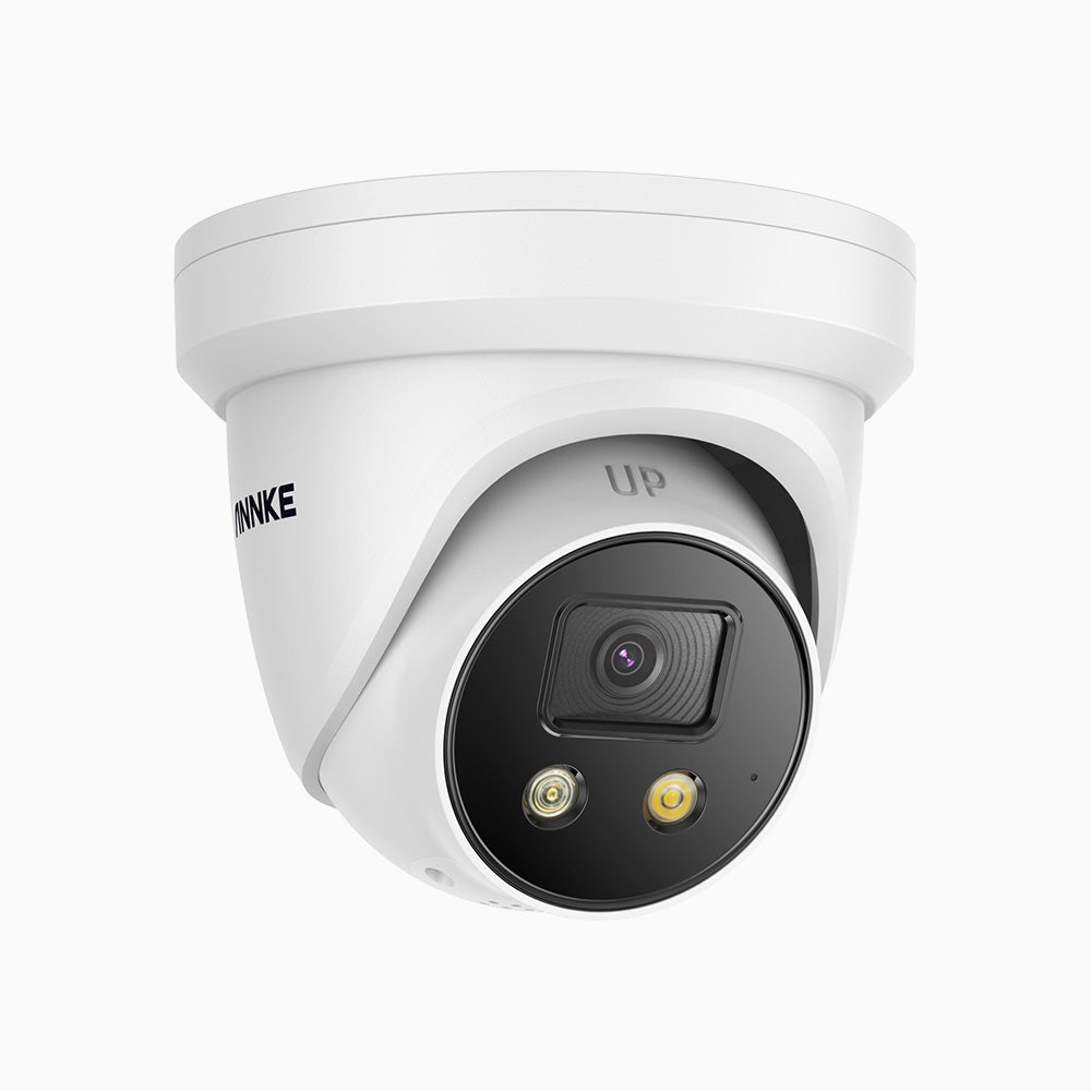 AC800 - 4K Outdoor PoE Security Camera with 1/1.8'' BSI Sensor, f/1.6 Aperture (0.003 Lux), Siren & Strobe Alarm, Two-Way Audio, Human & Vehicle Detection, Perimeter Protection, Works with Alexa