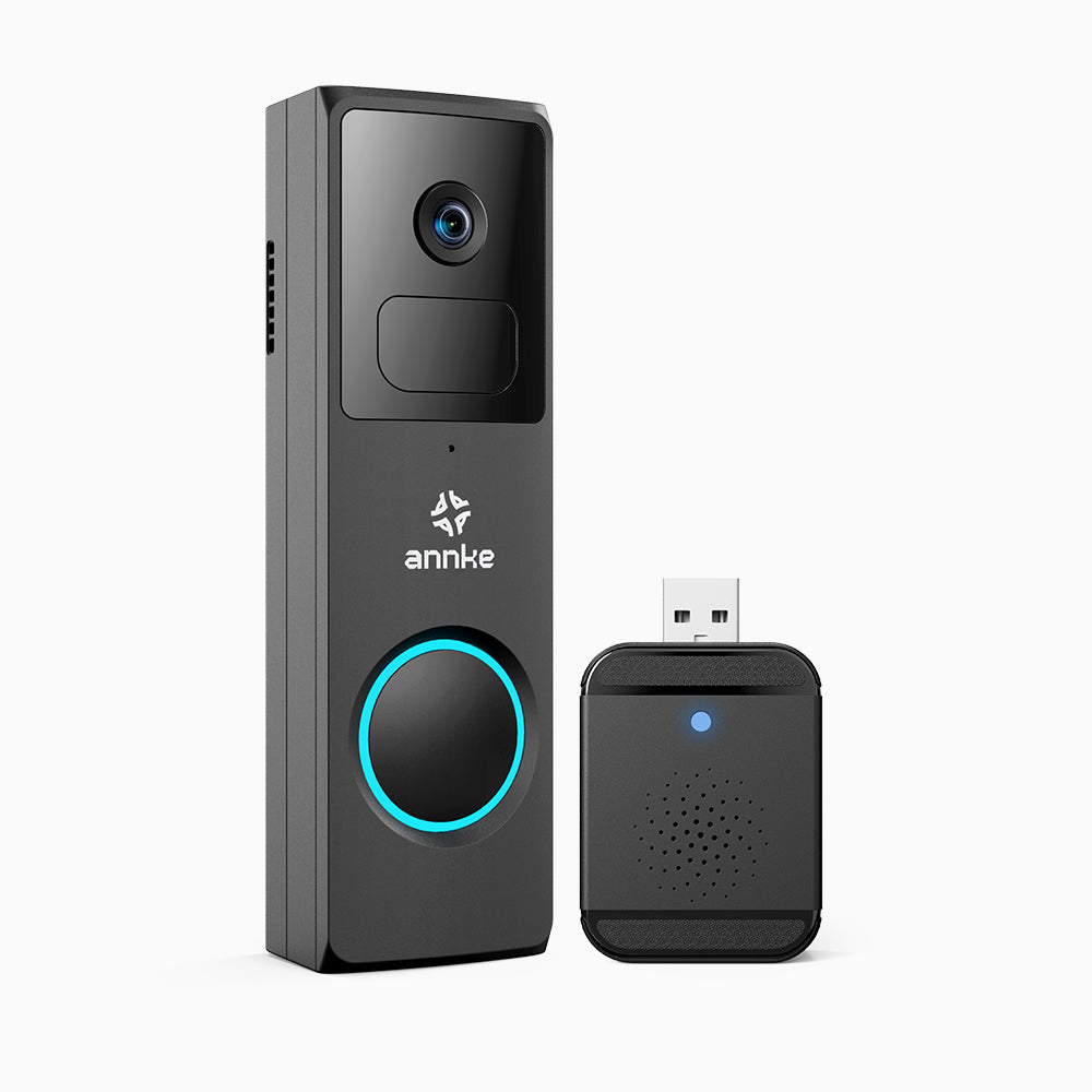 Whiffle - 1080P Full HD Wireless Doorbell Camera, 148° Field of View,  4800mAh Battery Powered, Motion Detection, Two-Way Audio, Cloud & TF Card