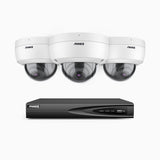 H500 - 5MP 4 Channel 3 Cameras PoE Security CCTV System, EXIR 2.0 Night Vision, Built-in Mic & SD Card Slot, RTSP Supported, Works with Alexa, IP67