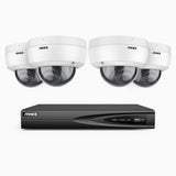 H500 - 5MP 4 Channel 4 Cameras PoE Security CCTV System, EXIR 2.0 Night Vision, Built-in Mic & SD Card Slot, RTSP Supported, Works with Alexa, IP67