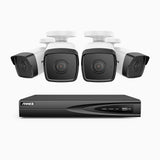 H500 - 5MP 4 Channel 4 Cameras PoE Security CCTV System, EXIR 2.0 Night Vision, Built-in Mic & SD Card Slot, RTSP Supported, Works with Alexa, IP67