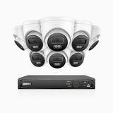 H1200 - 4K 12MP 8 Channel 8 Cameras PoE Security System, Colour & IR Night Vision, Human & Vehicle Detection, H.265+, Built-in Microphone, Max. 512 GB Local Storage, IP67