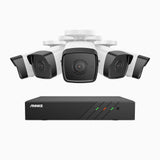 H500 - 5MP Super HD 8 Channel 5 Cameras PoE Security CCTV System, EXIR 2.0 Night Vision, Built-in Mic & SD Card Slot, RTSP Supported, Works with Alexa, IP67