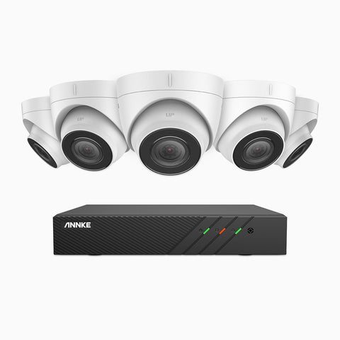 H500 - 5MP Super HD 8 Channel 5 Cameras PoE Security CCTV System, EXIR 2.0 Night Vision, Built-in Mic & SD Card Slot, RTSP Supported, Works with Alexa, IP67