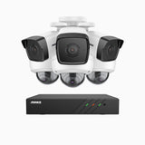 H500 - 5MP 8 Channel PoE CCTV System with 3 Bullet & 3 Dome Cameras, EXIR 2.0 Night Vision, Built-in Mic & SD Card Slot, RTSP Supported, Works with Alexa, IP67