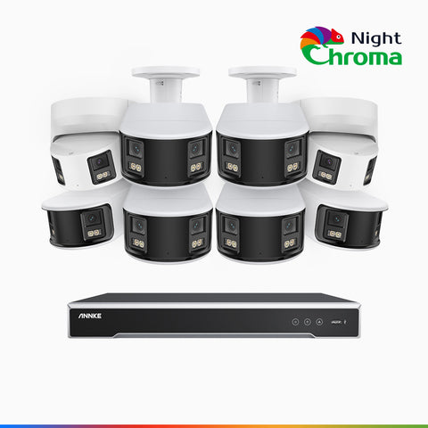 NightChroma<sup>TM</sup> NDK800 – 4K 8 Channel  PoE Security System  with 6 Bullet & 2 Turret Cameras,  f/1.0 Super Aperture, Acme Colour Night Vision,  Active Siren and Strobe, Human & Vehicle Detection,  2CH 4K Decoding Capability, Built-in Mic