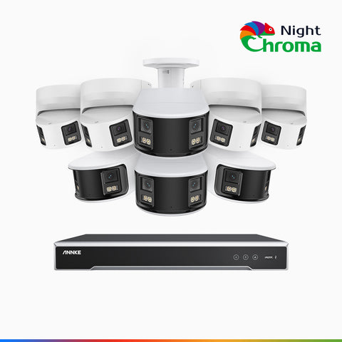 NightChroma<sup>TM</sup> NDK800 – 4K 8 Channel  PoE Security System  with 4 Bullet & 4 Turret Cameras,  f/1.0 Super Aperture, Acme Colour Night Vision,  Active Siren and Strobe, Human & Vehicle Detection,  2CH 4K Decoding Capability, Built-in Mic