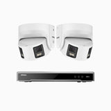 NightChroma<sup>TM</sup> NDK800 – 4K 8 Channel 2 Panoramic Dual Lens Camera PoE Security System, f/1.0 Super Aperture, Acme Colour Night Vision, Active Siren and Strobe, Human & Vehicle Detection, 2CH 4K Decoding Capability, Built-in Mic